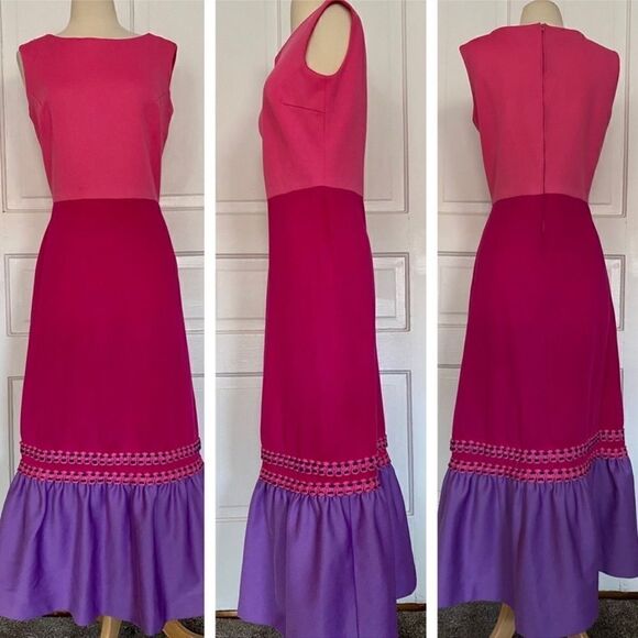 RARE True Vintage 1960’s One of a Kind Groovy Maxi Dress - Picture 1 of 15